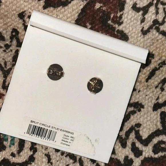Tory Burch Split Circle Stud Earrings - Picture 3 of 3
